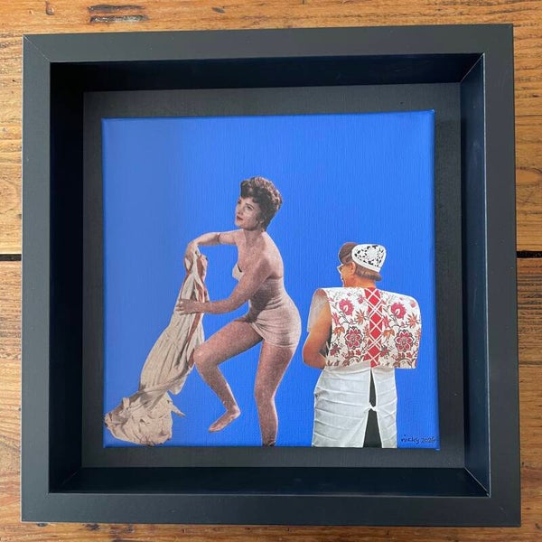 Kijk haar nou 20x20x1 cm incl. lijst 25x25x1 cm