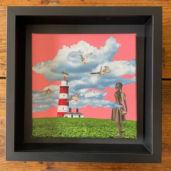 Luchtballet 20x20x1 cm incl. lijst 25x25x6 cm