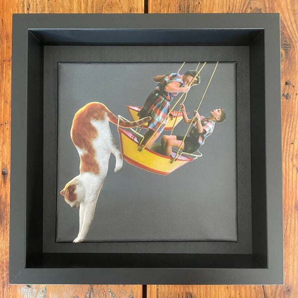 Three is a crowd 20x20x1 cm incl lijst 25x25x6 cm Galerie van Slagmaat