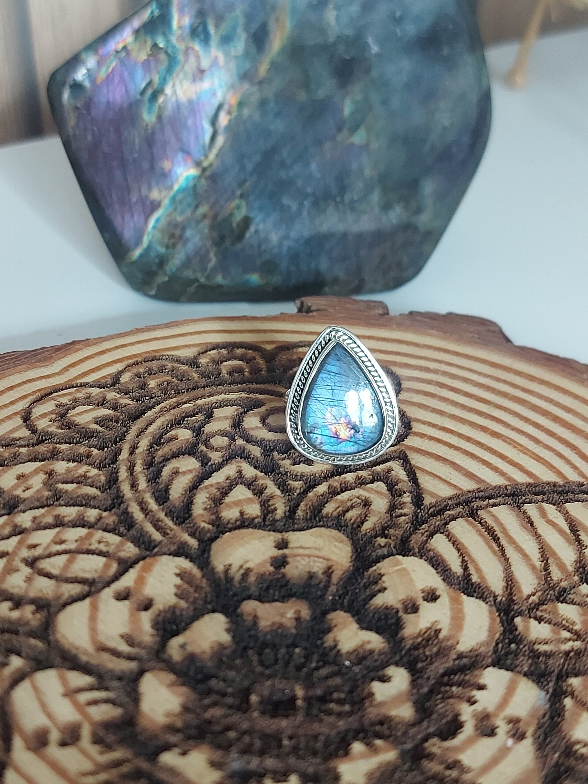 Bague en labradorite & argent 925