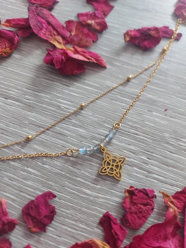 Bracelet de cheville en labradorite