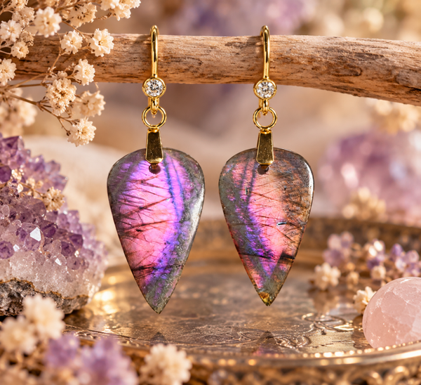 Boucles d’oreilles "Éclat Violet"
