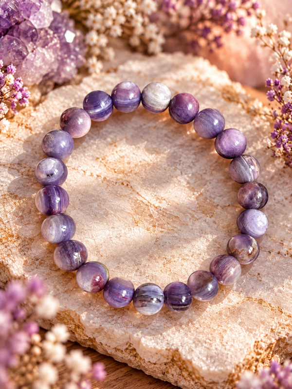 Bracelet en lépidolite "Dream Purple"