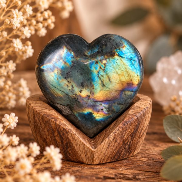 Cœur en labradorite
