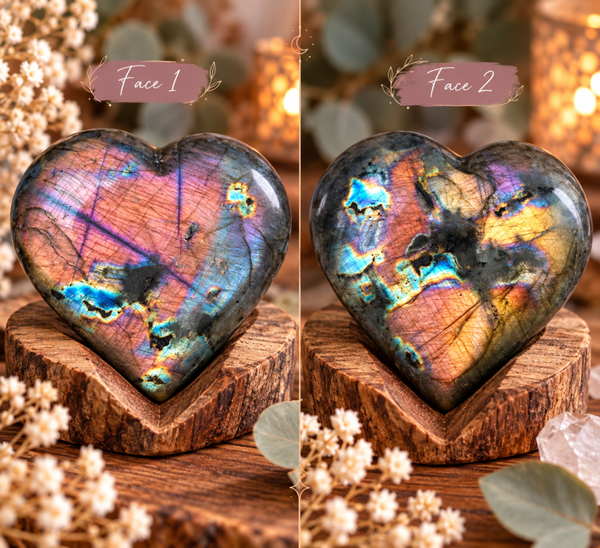 Cœur en labradorite