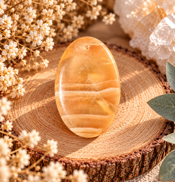 Cabochon de Calcite orange
