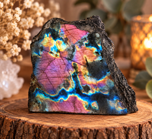 Forme libre - Labradorite rose