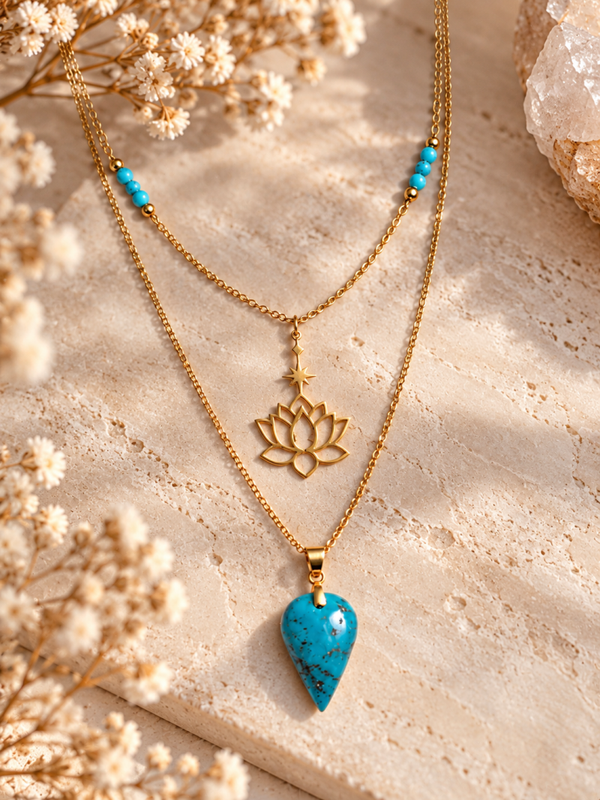 Collier "Lotus Céleste"