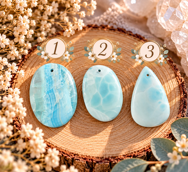 Cabochons en Aragonite Bleue