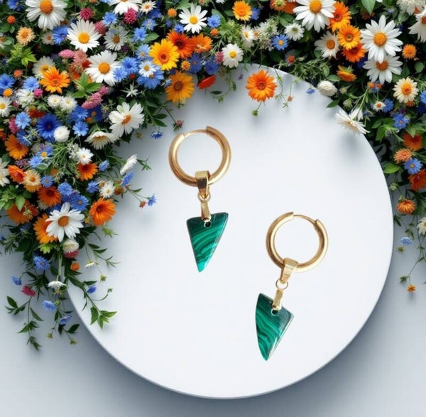 Petites créoles & malachite