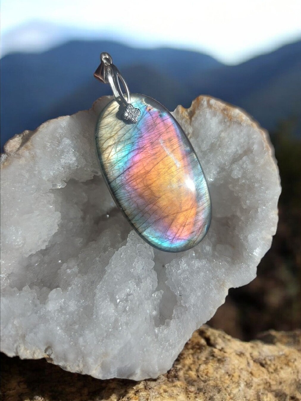 Pendentif en labradorite qualité extra