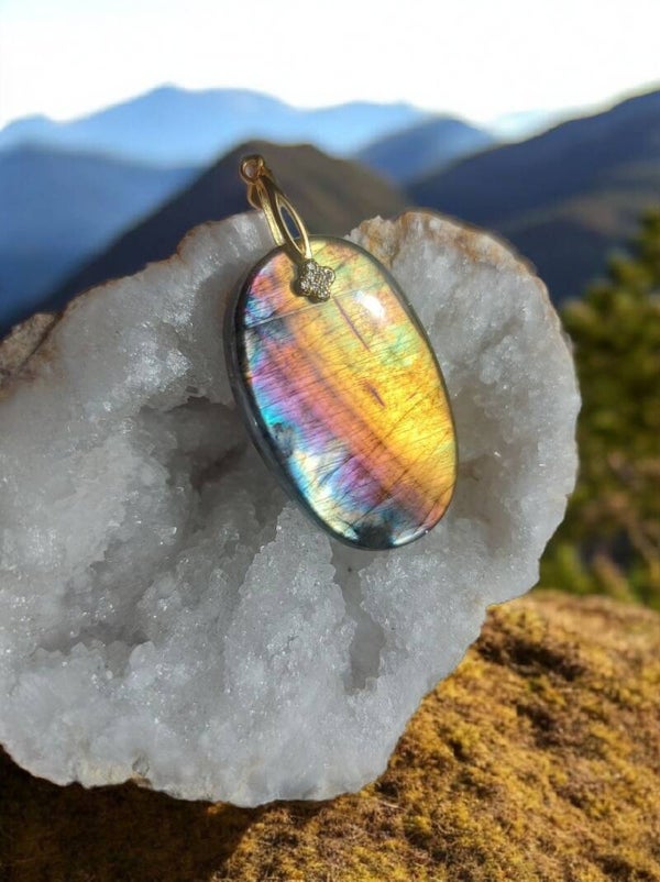 Pendentif en labradorite qualité extra