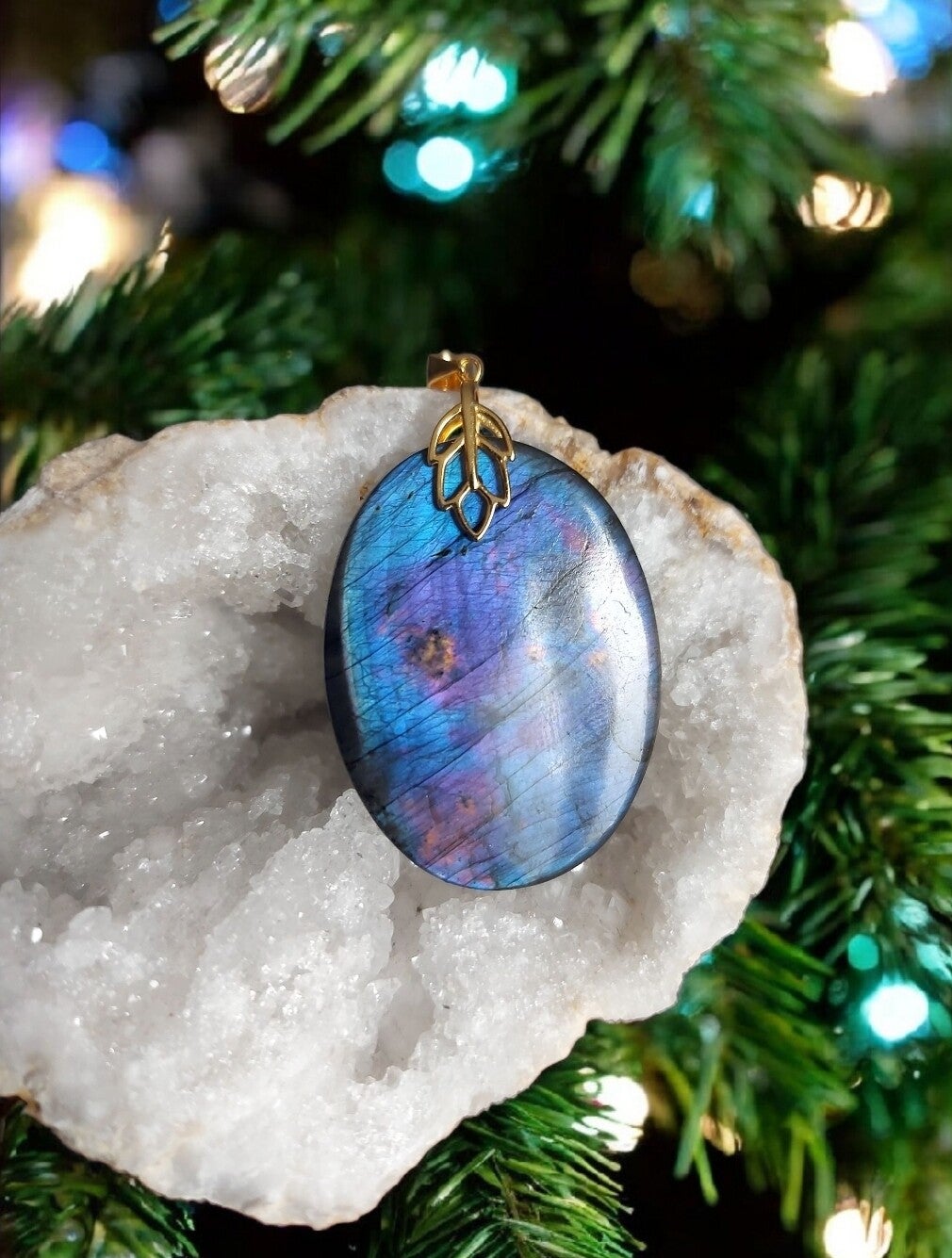 Pendentif en labradorite qualité extra