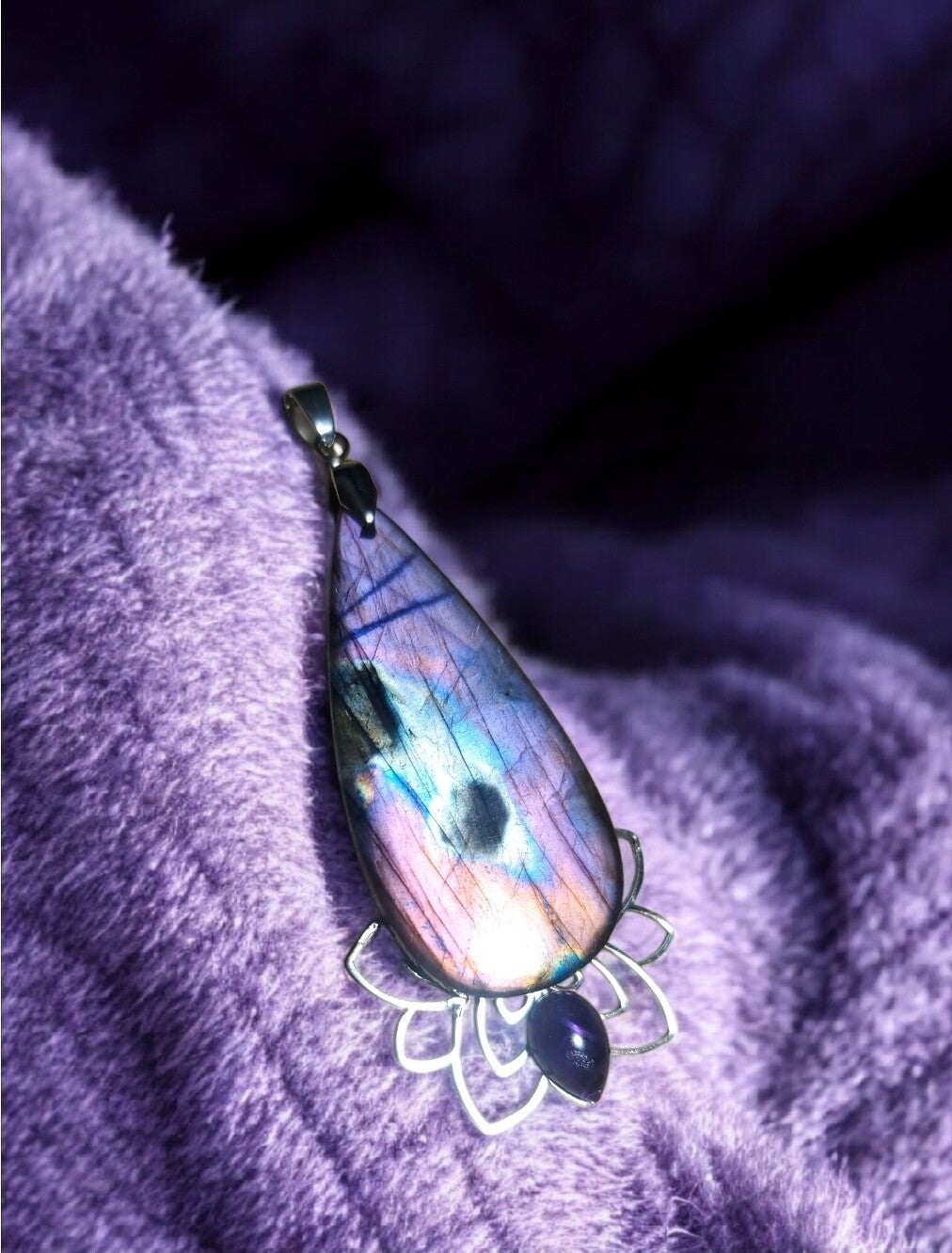 Pendentif  "Voile d'aurore "