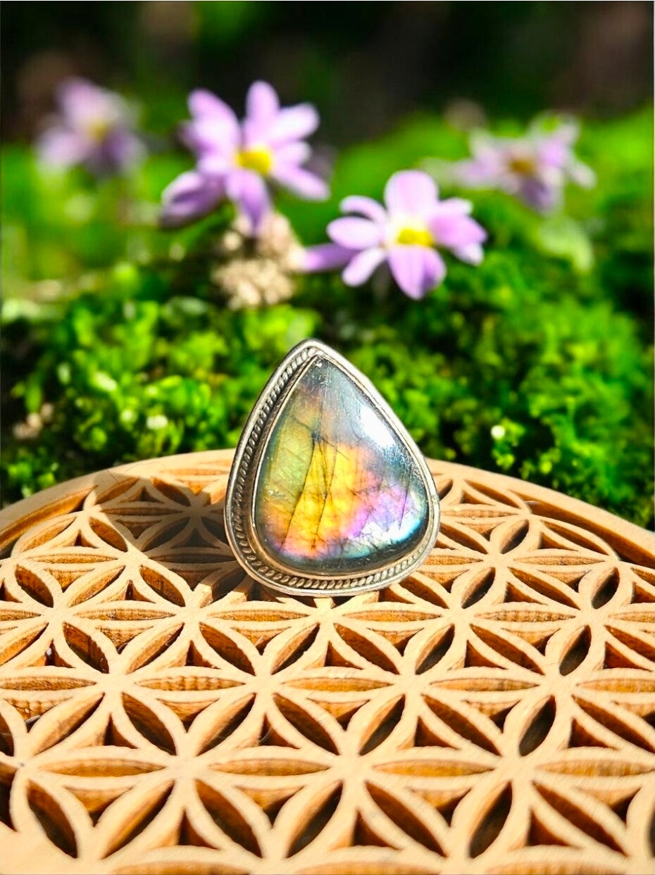 Bague en labradorite & argent 925