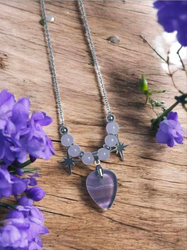 Collier "Violette étoilée"