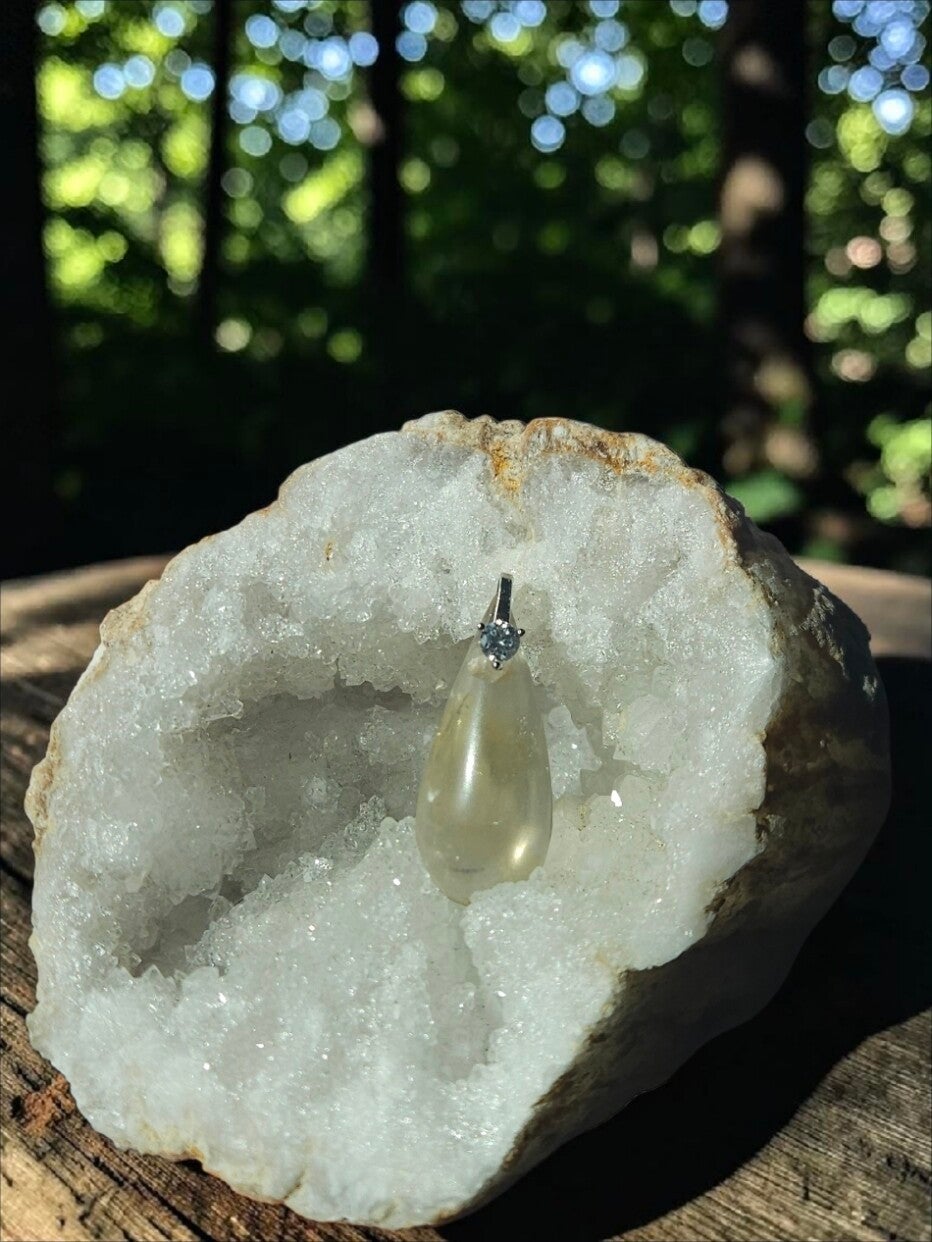 Pendentif en citrine naturelle