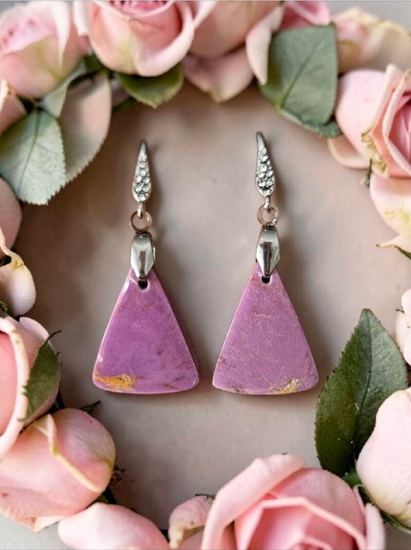 Boucles d'oreilles en phosphosidérite