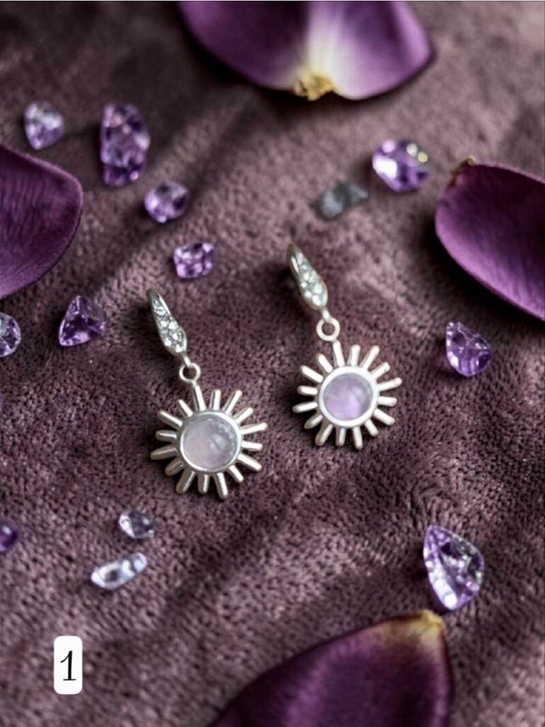 Boucles d'oreilles "Soleil d'Améthyste"