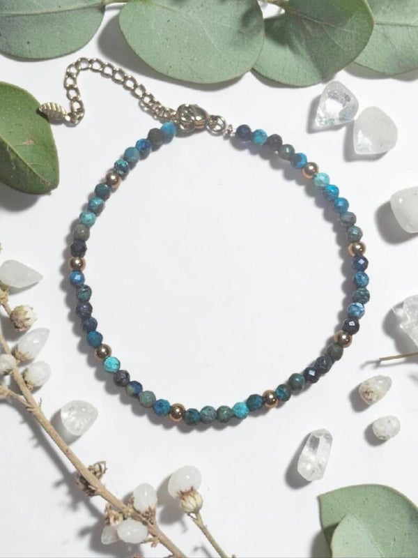 Bracelet de cheville en chrysocolle