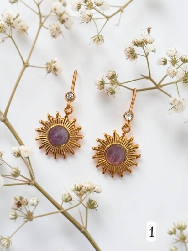 Boucles d'oreilles "Soleil d'Améthyste"