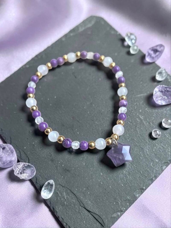 Bracelet "Étoile d'améthyste"
