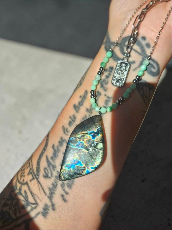 Collier double rang "Éclat Boréal"