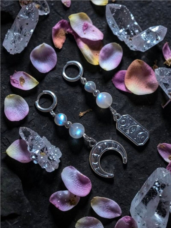 Boucles d'oreilles "Noctis" en labradorite