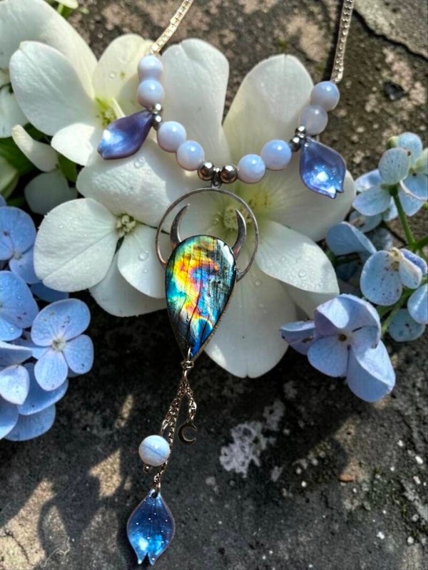 Collier "Jardin d'Azur"