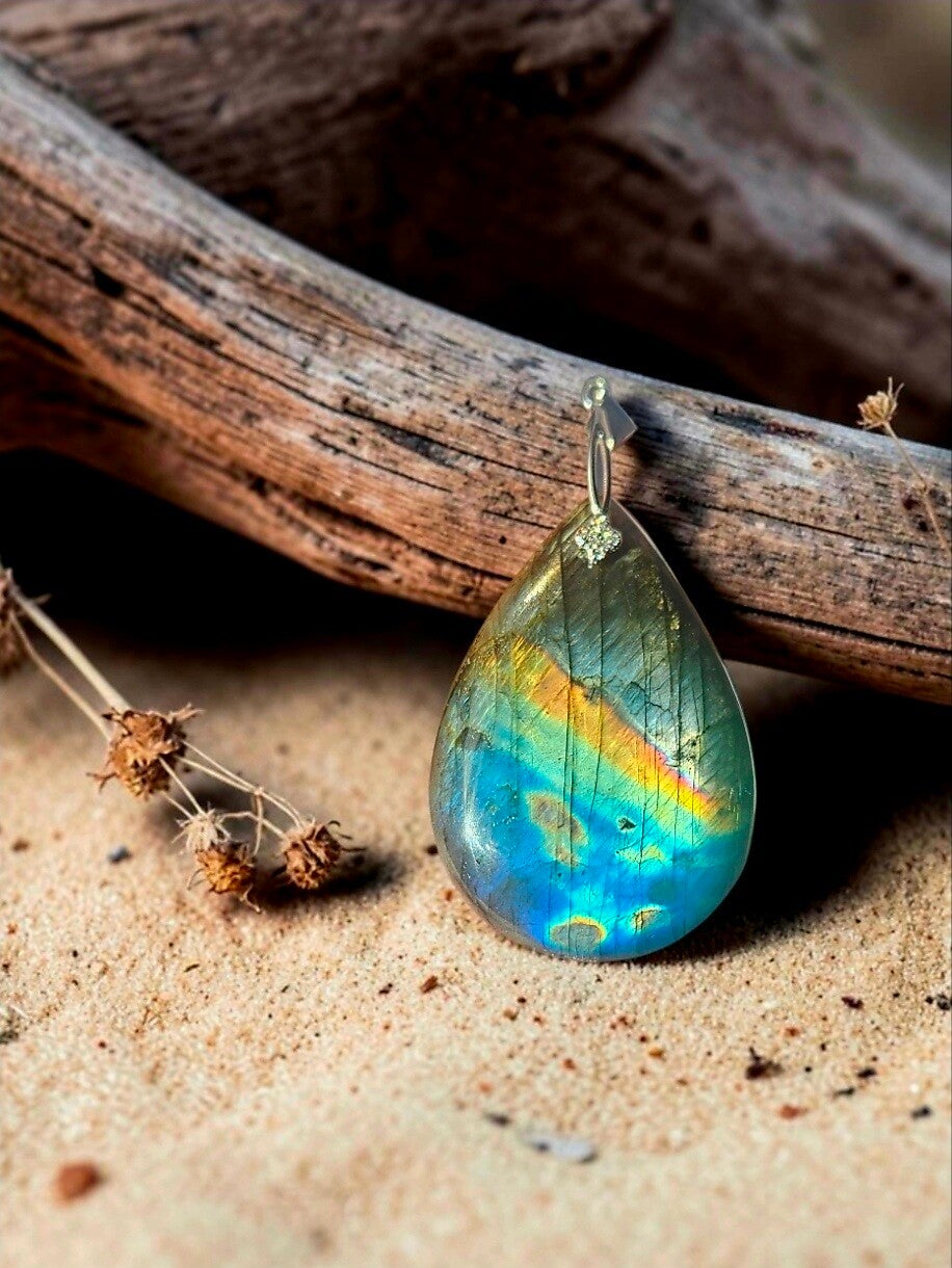 Pendentif en labradorite