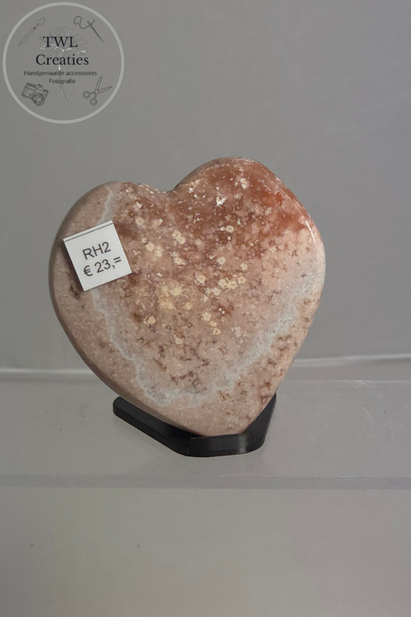 Roze Amethist hart    (RH2)
