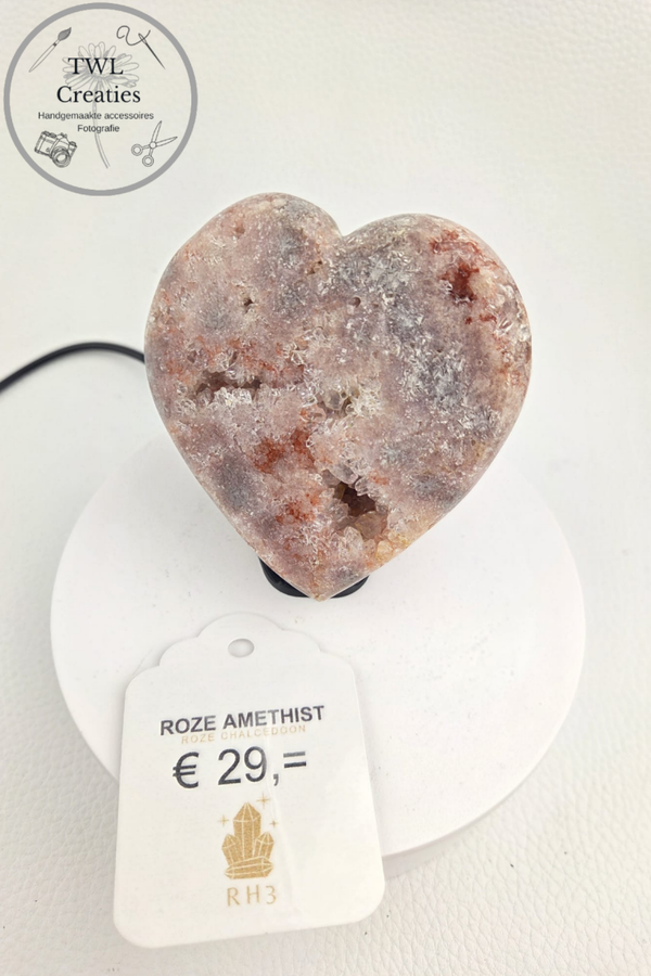 Roze Amethist hart