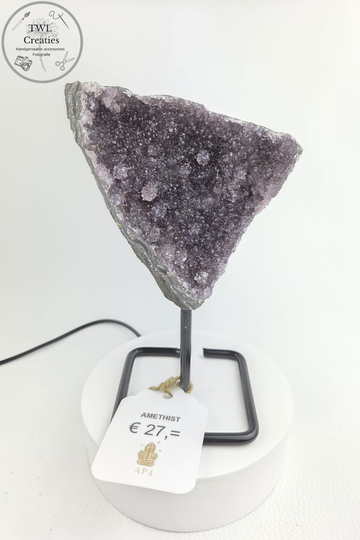 Amethist op pin