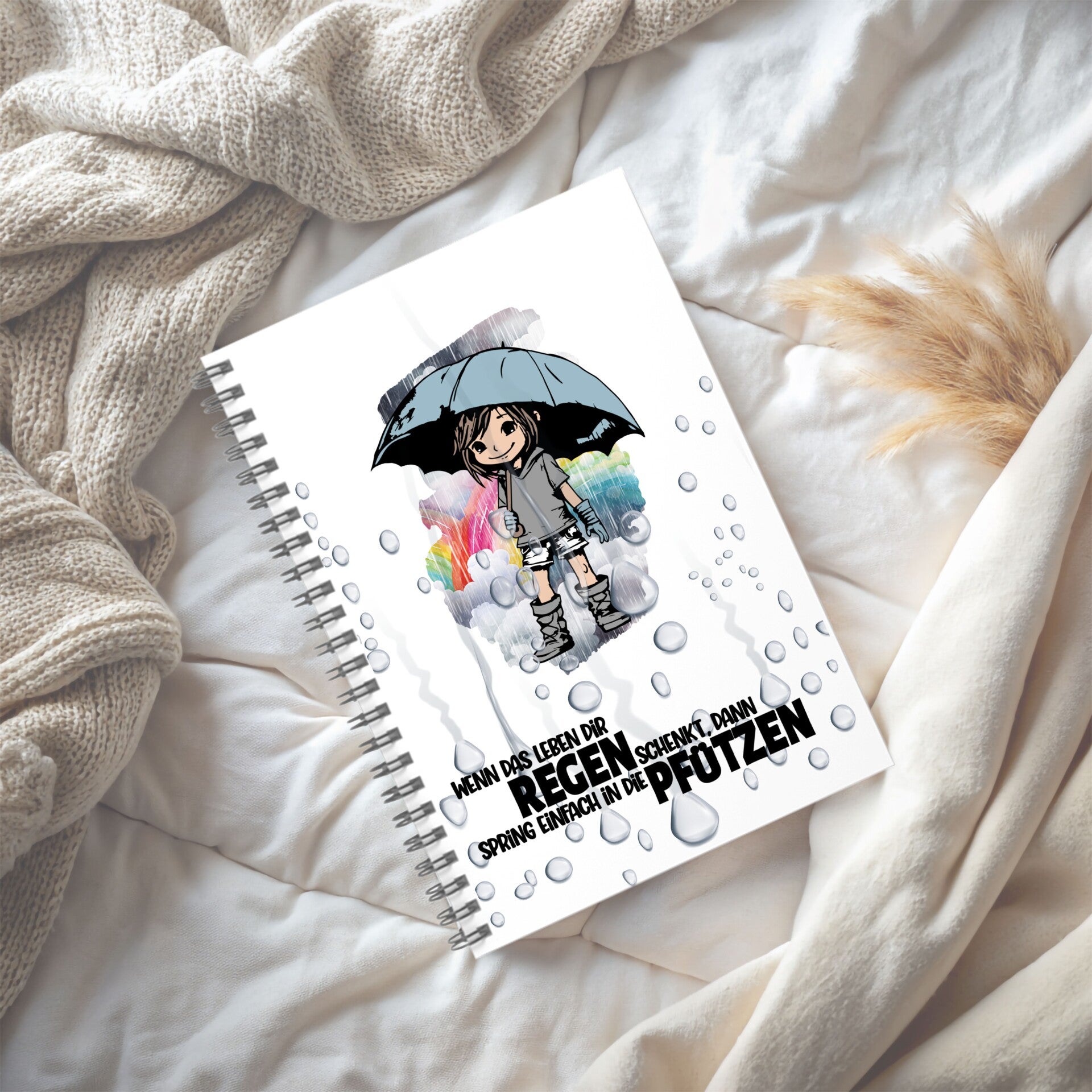 Notizbuch „Rainy Girl“ – A5 Softcover | Journal für Notizen & Skizzen