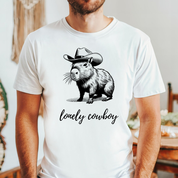 Capybara T-Shirt – „Lonely Cowboy“ Streetwear mit coolem Tier-Motiv