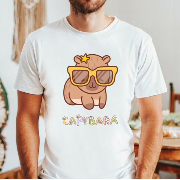Capybara T-Shirt mit Sonnenbrille – Lustiges Tiermotiv für entspannte Vibes