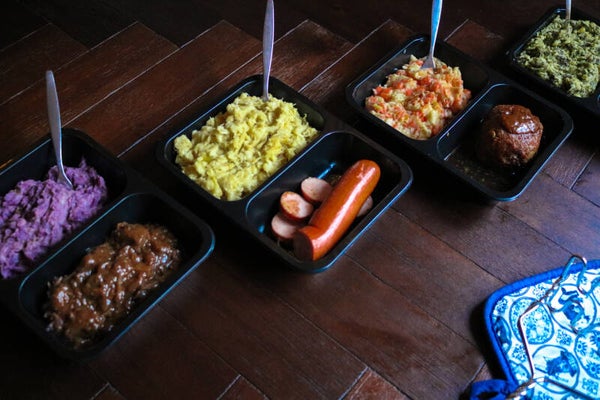 week 45 - Rode kool zoete aardappel en runder saucijs