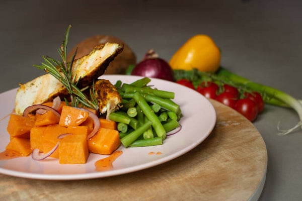 Kip met sperziebonen en zoete Aardappel  +/- 500kcal