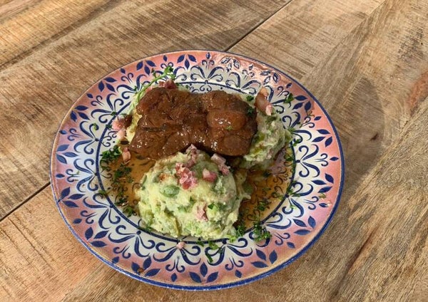 week 26 - Blote billetjes in het gras (snijbonenstamppot) & verse worst