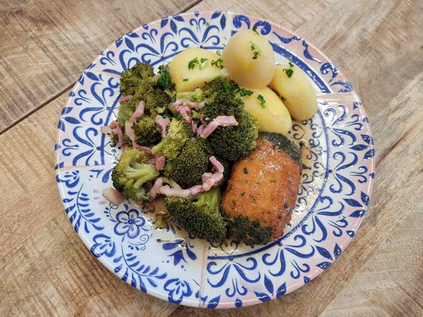 week 07 - Broccoli (spekjes) aardappelen & gehaktschnitzel