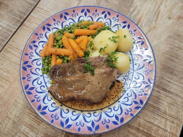 week 05 - Doperwten/wortels, aardappelen & procureurlapje