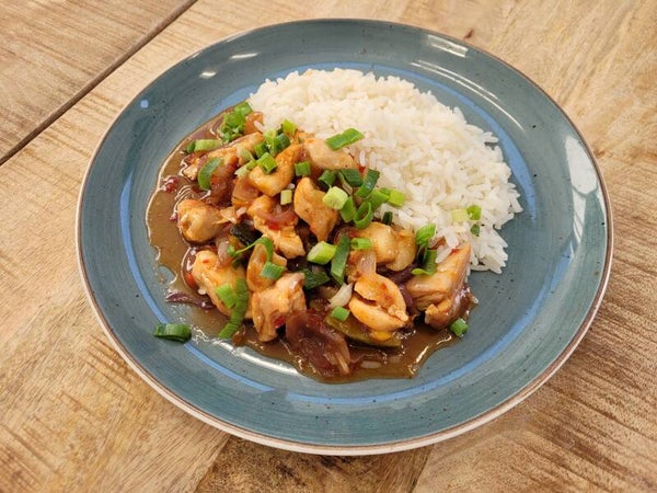 week 45 - Kip piri piri met wok groente en rijst