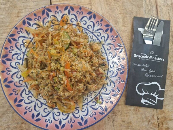 week 07 - Nasi speciaal met ei en Kip in zoetzuur
