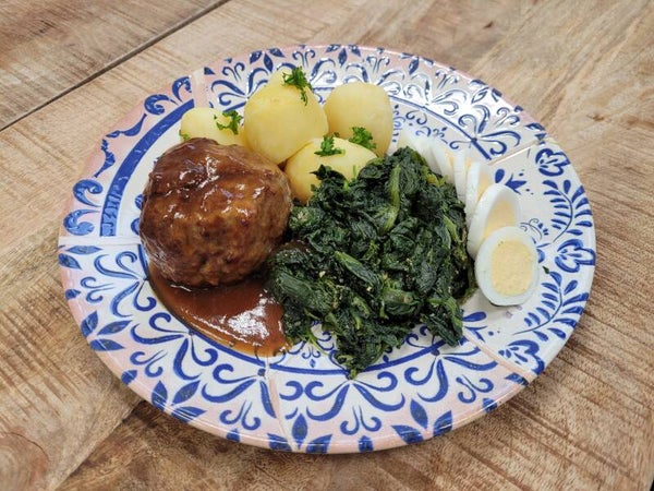 week 41 - Spinazie (ei) met aardappels en slavink