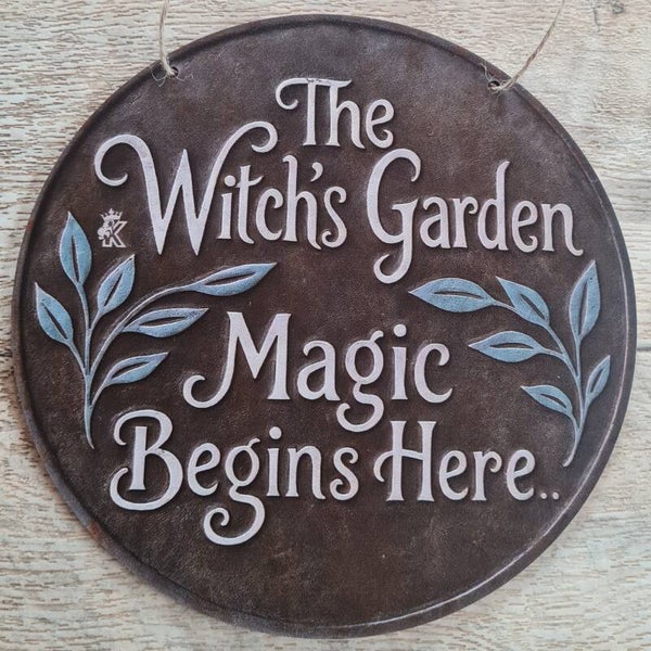 Vintage Schild "Hexengarten"