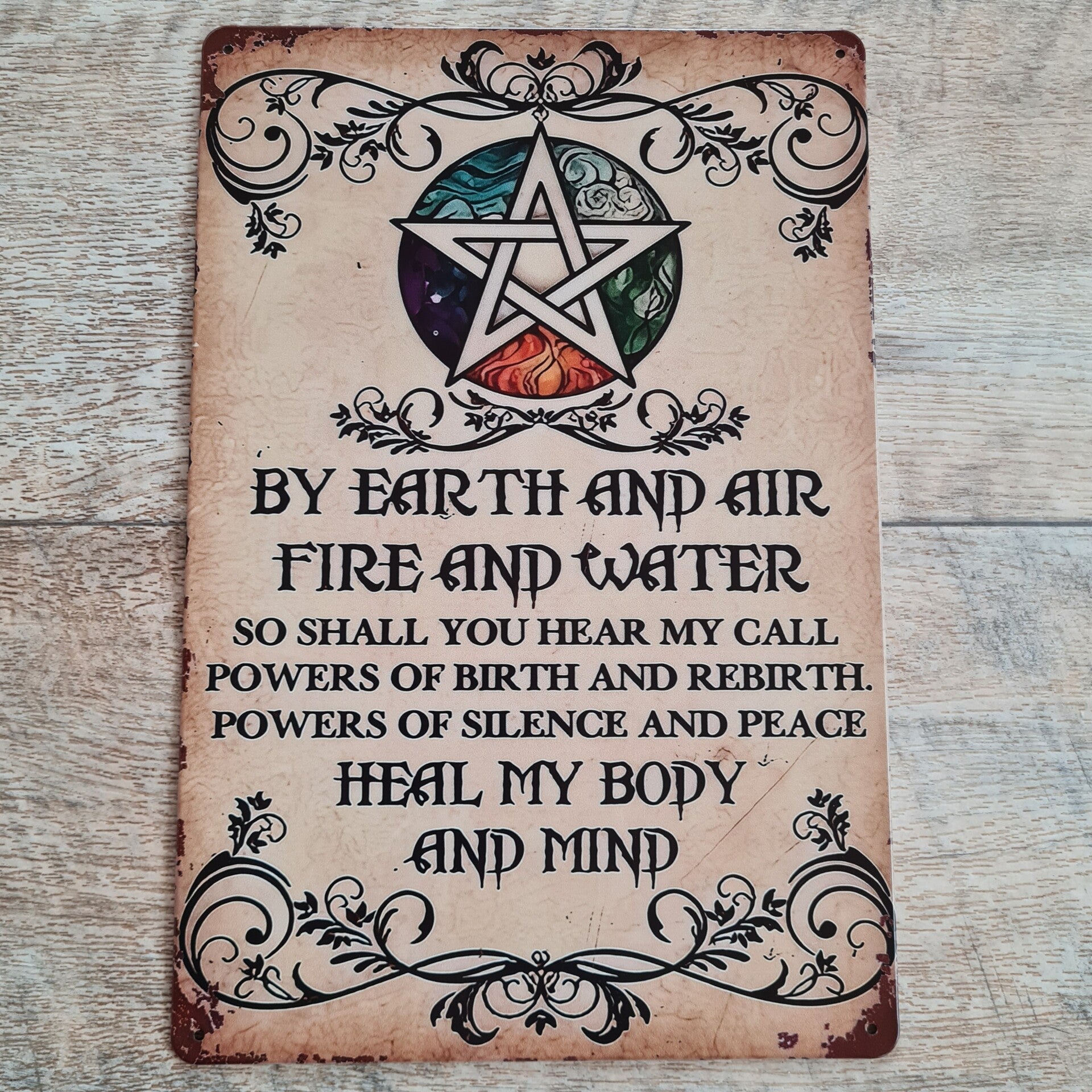 Metallschild Elemente