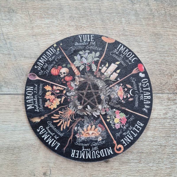 Hexenjahr Kalender Pentagram Vintage