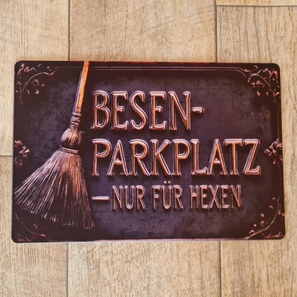 Metallschild "Besenparkplatz"