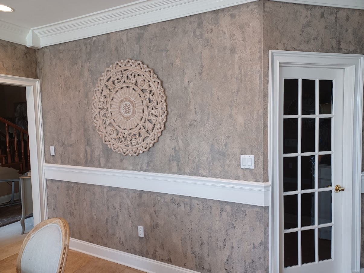 Foils and texture faux finishes