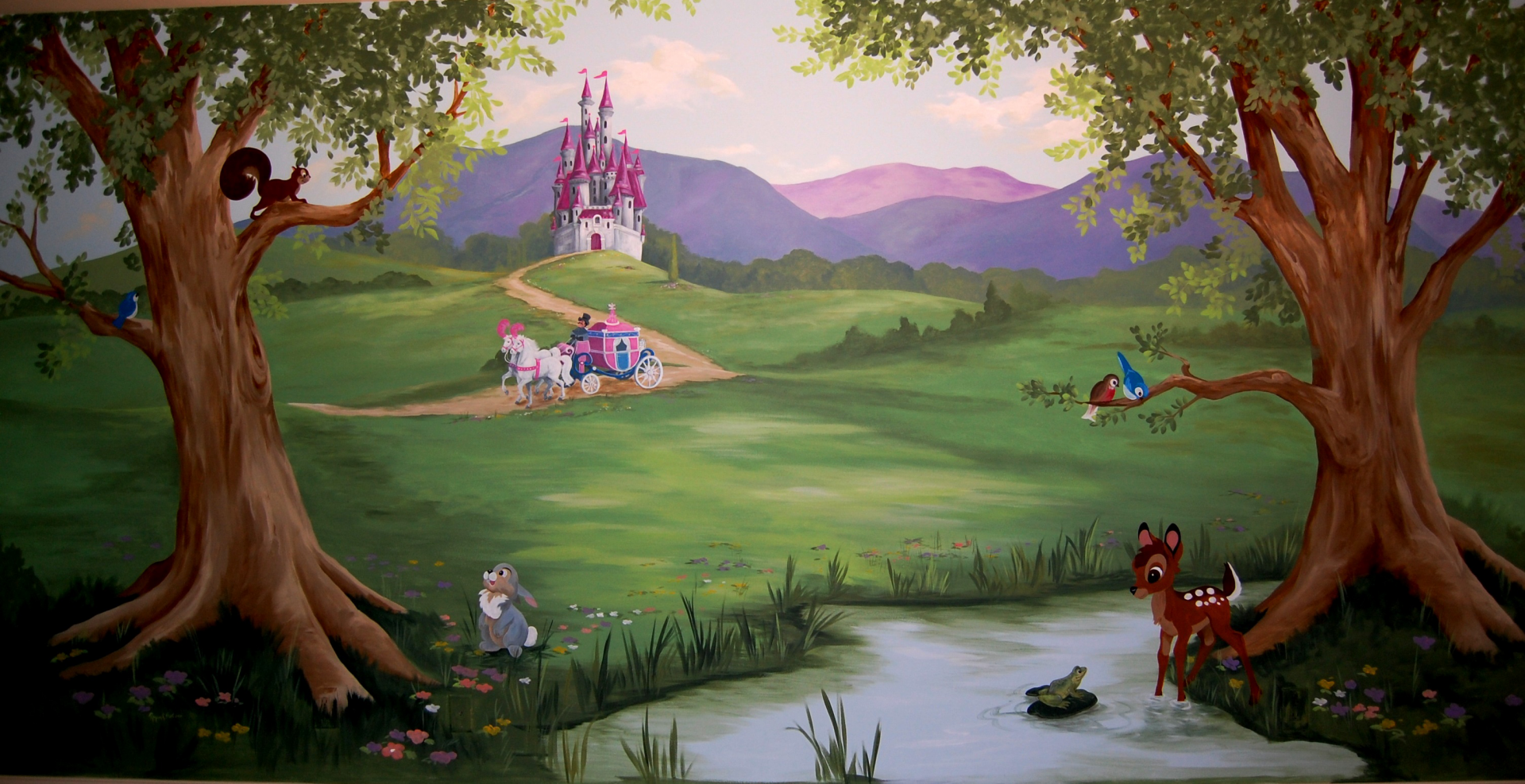kids mural nursery